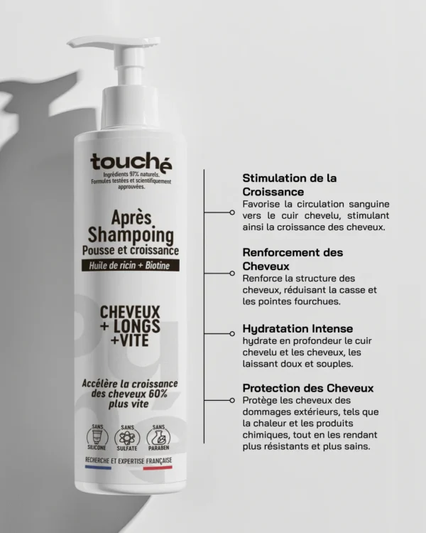 Après Shampooing Densité à base d'huile de ricin et de biotine – Image 3