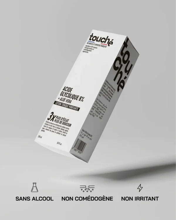 Touché Lotion Tonique Purifiante Acide Glycolique 8% + Aloe Vera – Image 3